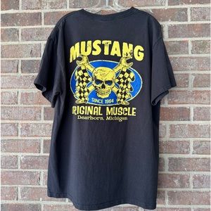 Mustang Burn out After Burnout Black Original Muscle T-shirt Size XL
